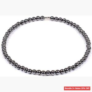 Hematite Magnetic Therapy Necklace, 19.6 Inch Chain, Health Gift